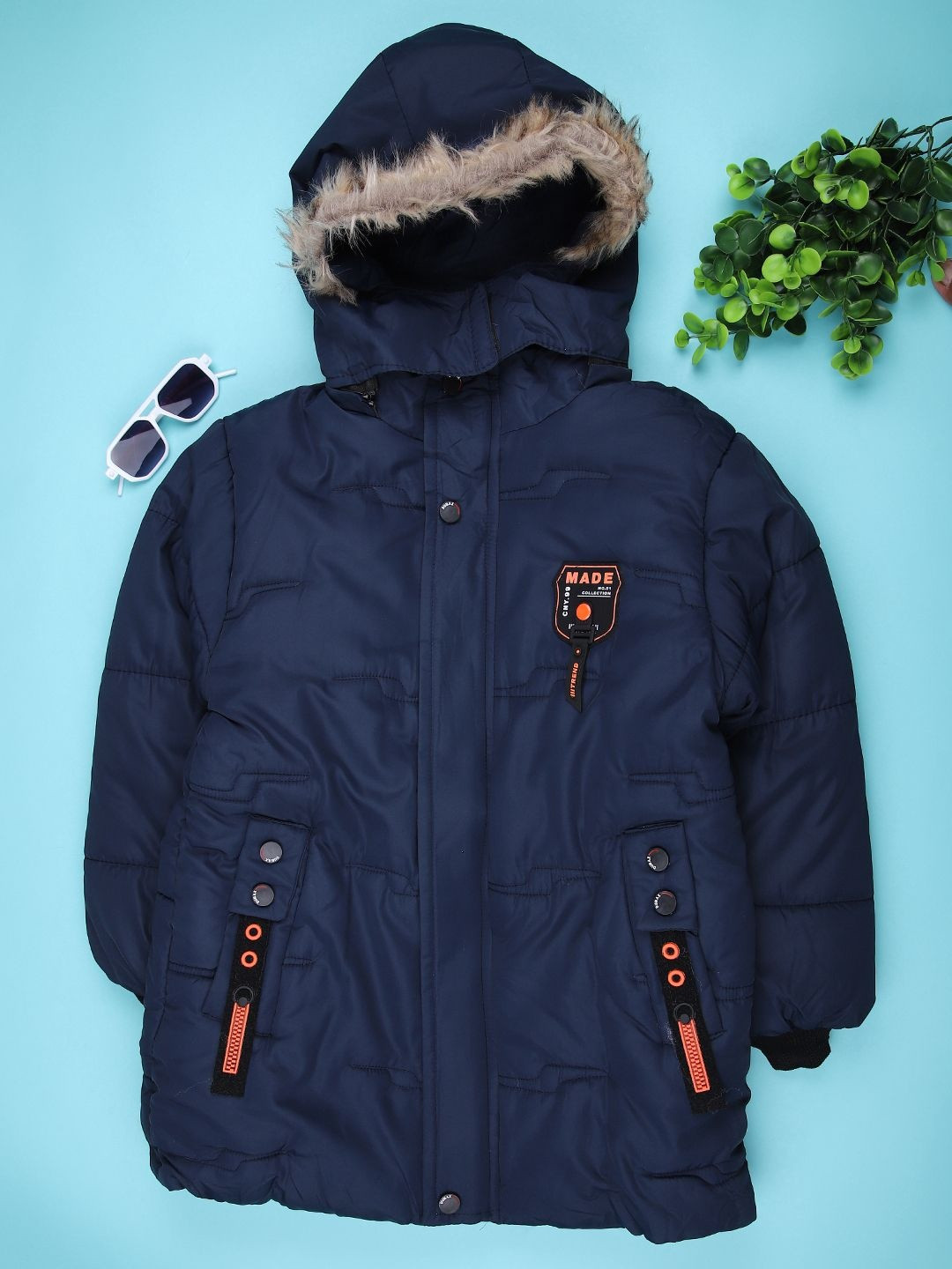 V-Mart Boys Parka with Embroidered Jacket