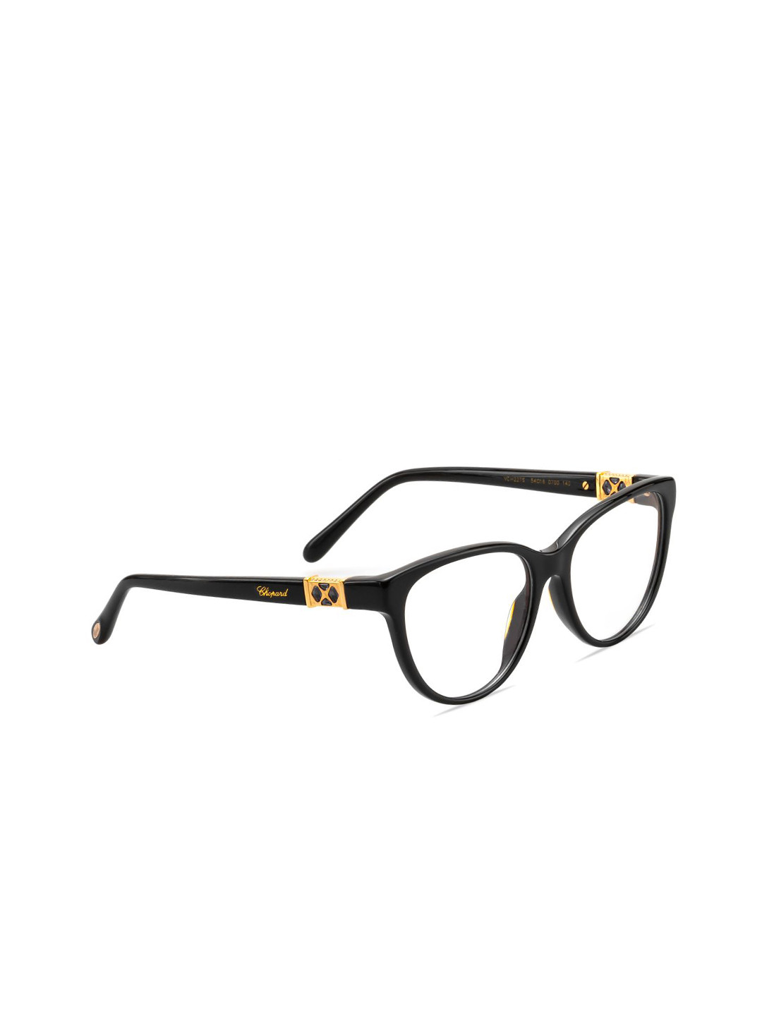 Chopard Black Full Rim Round Shaped Cateye Frames