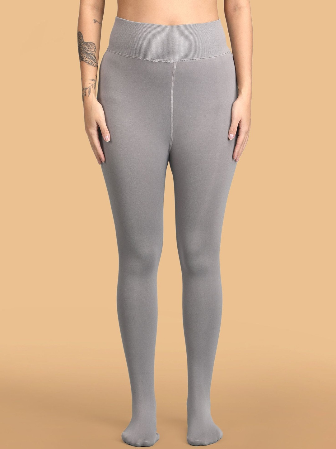 INNER ENRICH High Waist Thermal Bottom With Socks