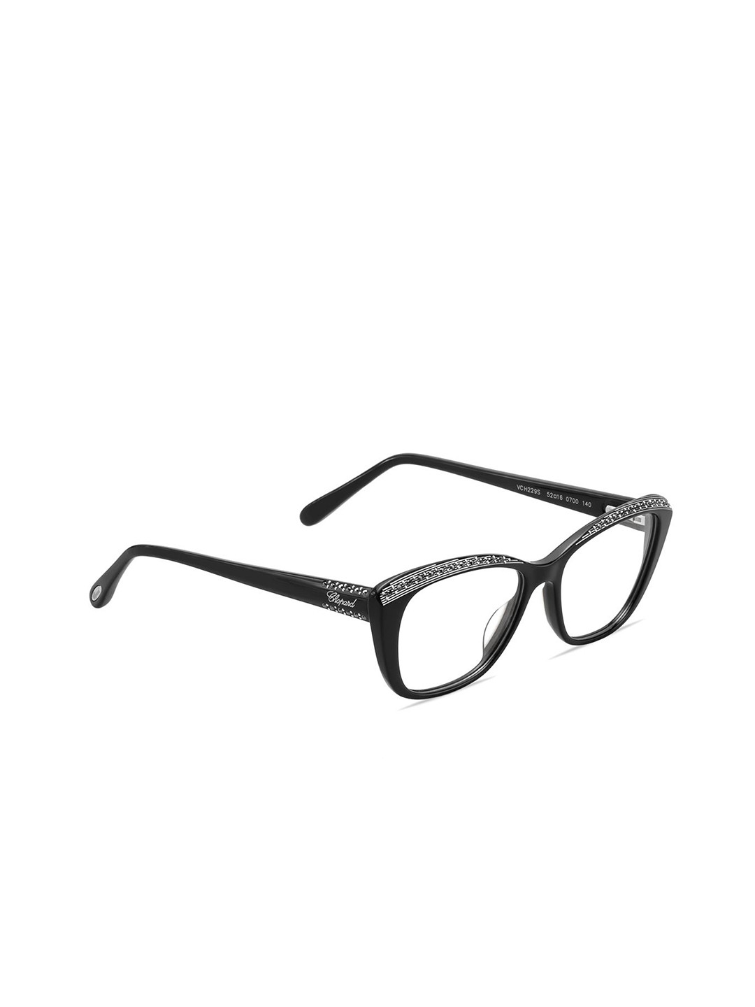 Chopard Black Full Rim Round Shaped Square Frames