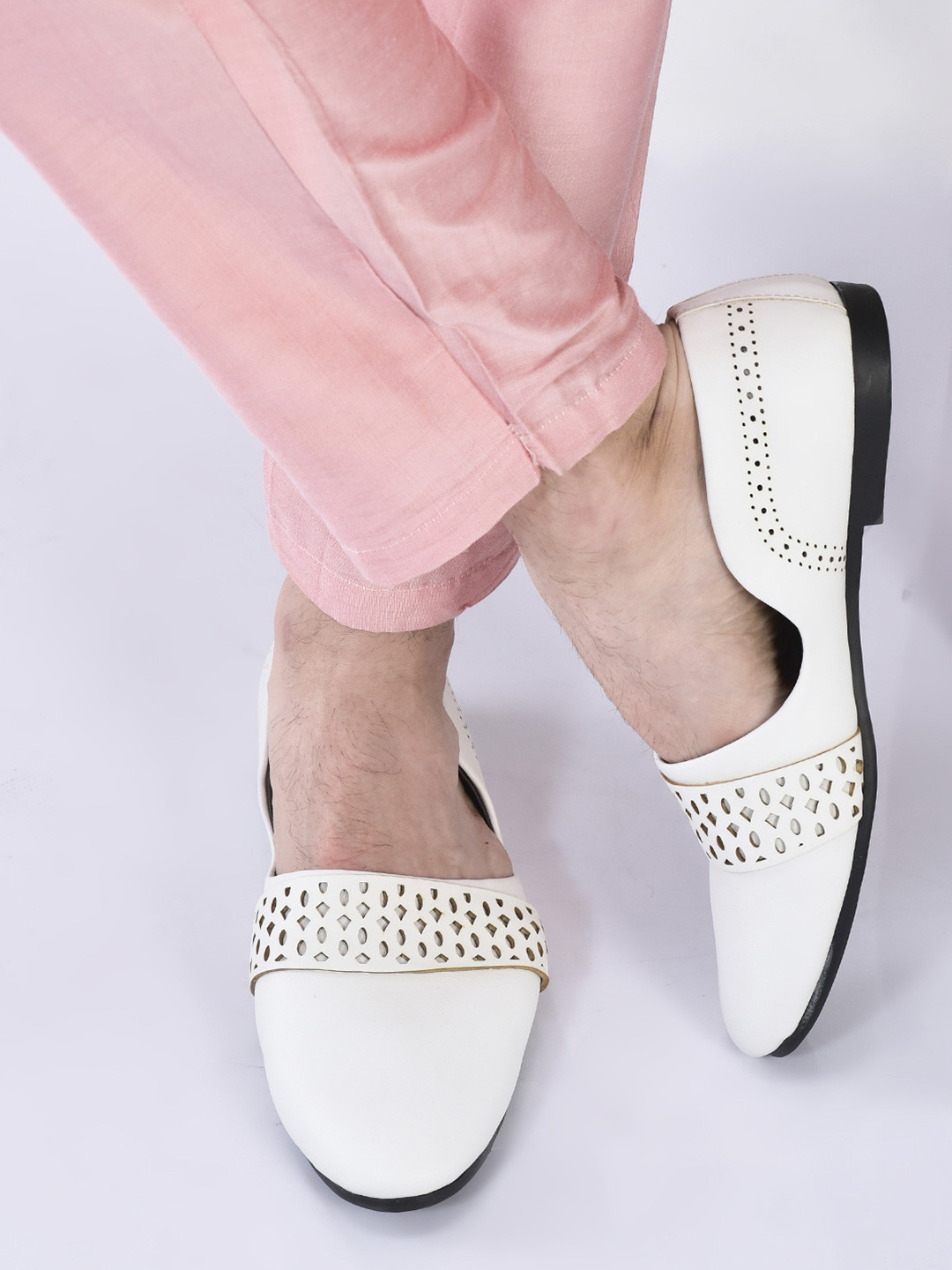 FAUSTO Men Laser Cut Lightweight Mojaris