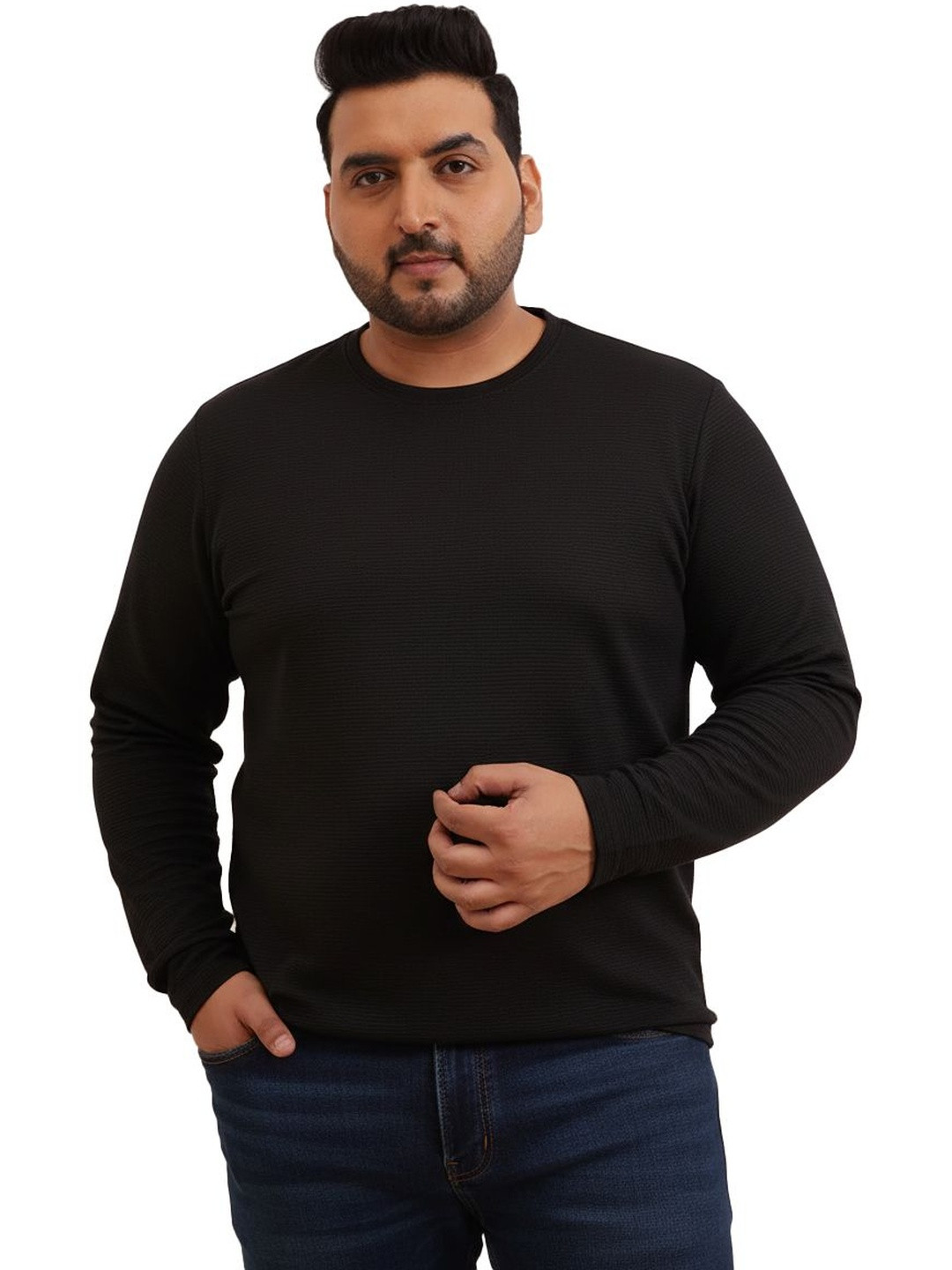 UNSTD Men Plus Size Full Sleeve Cotton T-shirt