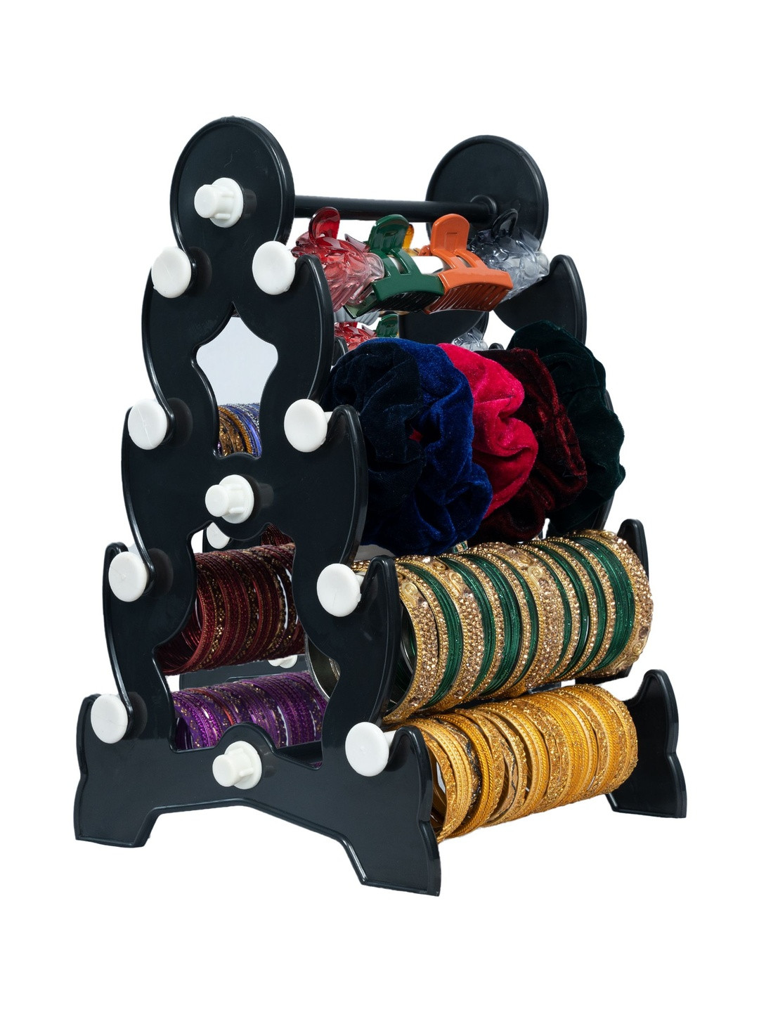 Abirami Kitchen Black And White Wardrobe Jewellery Organiser