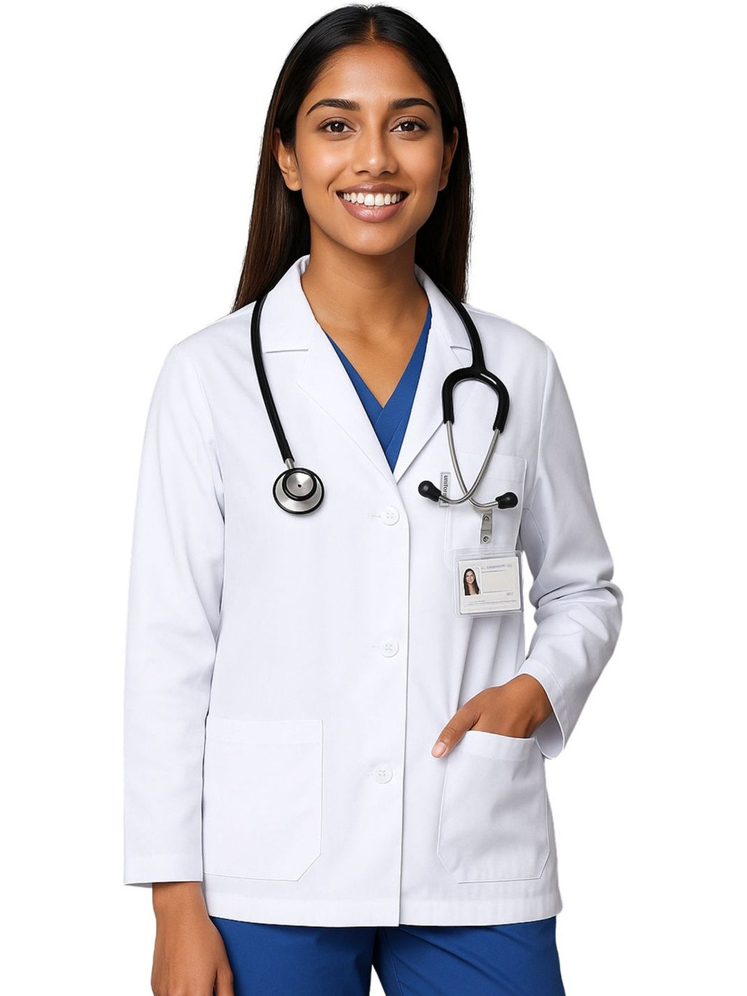 uniformer Spread Collar Full Lab Coat