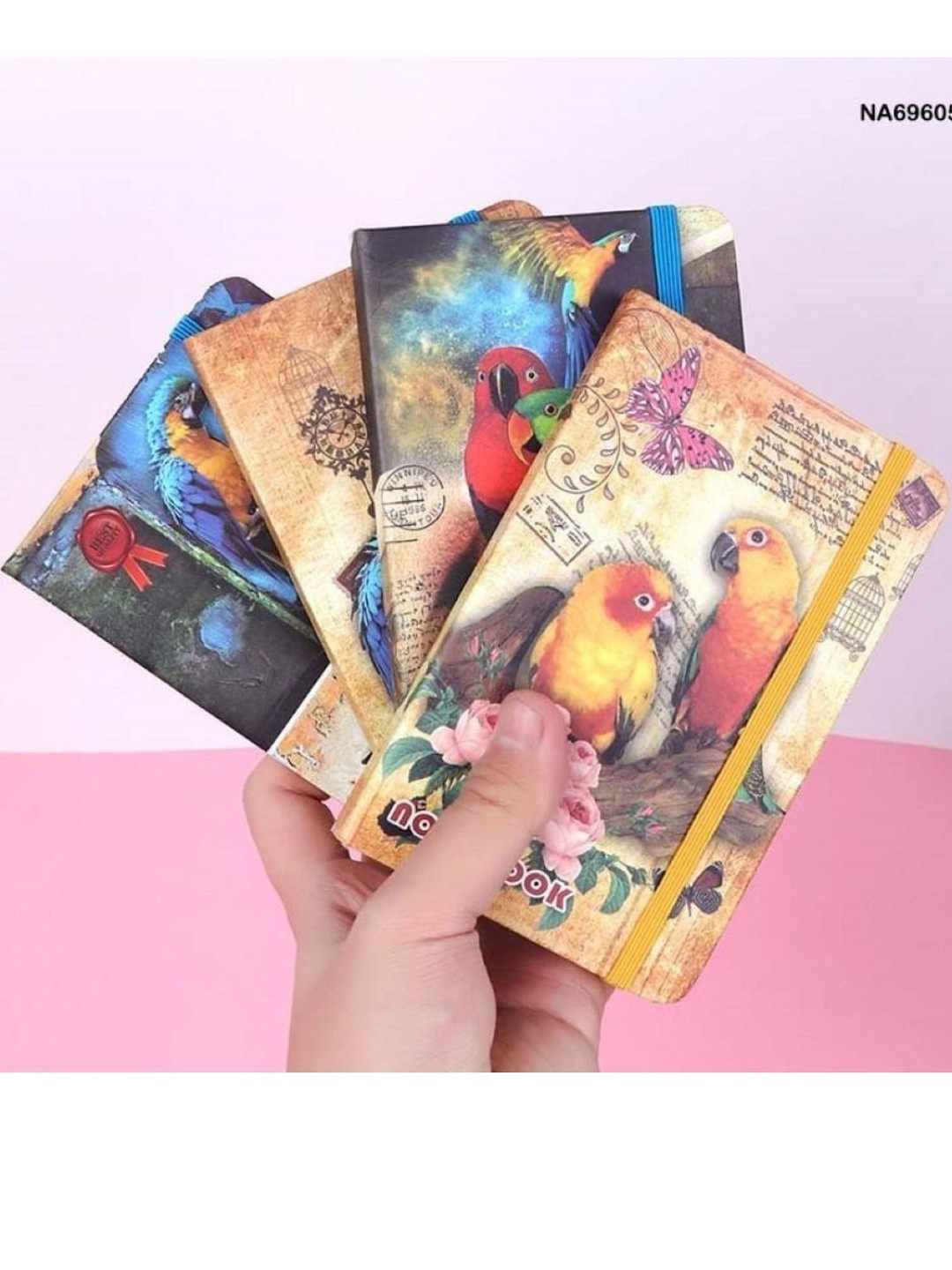 YK Pack of 4 A7 Size Notebook Diary Stationery