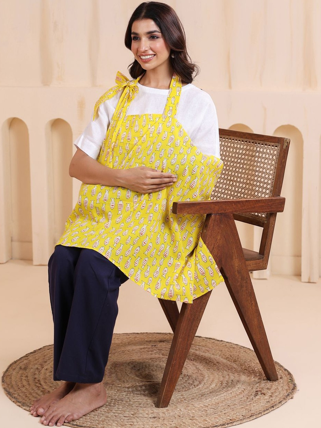 Ikk Kudi by Seerat Panda Printed Pure Cotton Breastfeeding Apron
