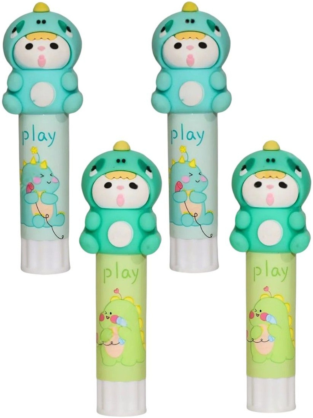 YK Pack Of 4 Dinosaur-Themed Glue Stick