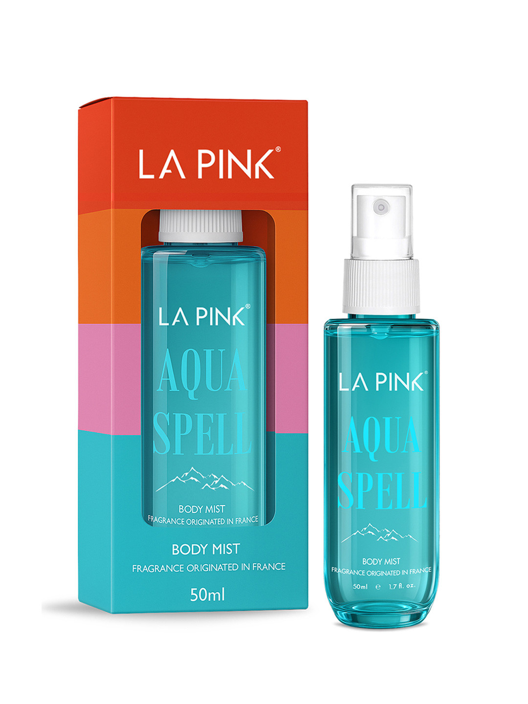La Pink Set Of 2 Aqua Spell Long Lasting Body Mist Spray - 50 ml Each