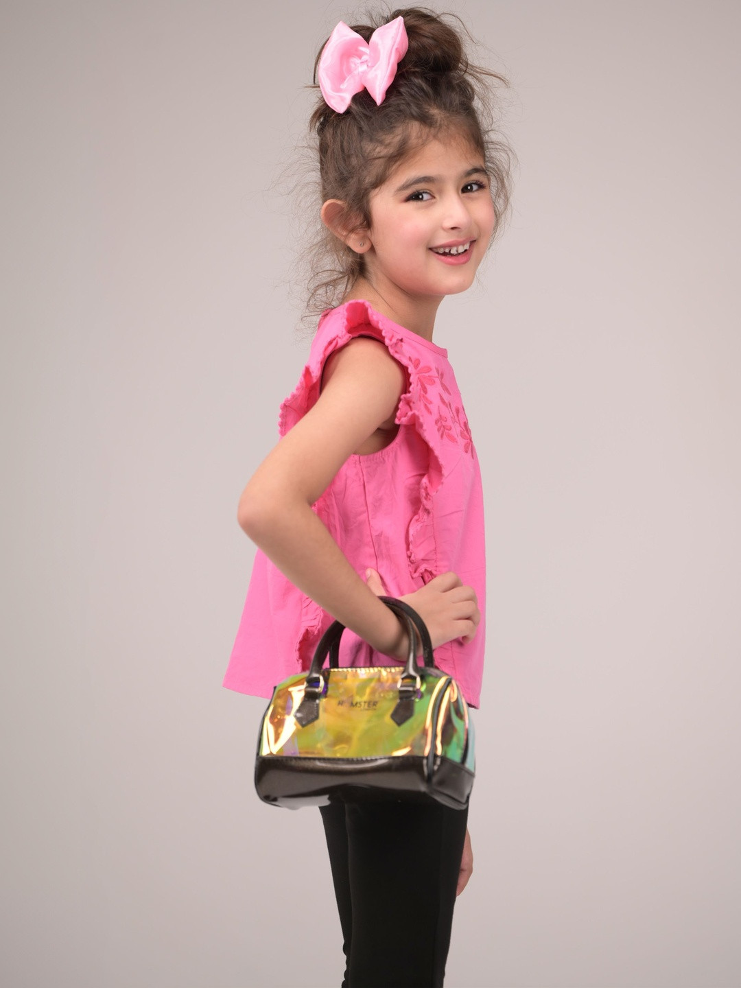 URBAN BUDS Girls Regular Tops With Elegant Front Embroidery and Delicate Lace Details