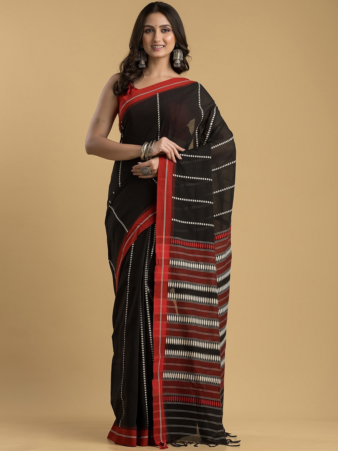 Silk Petalss AUGUSTA Woven Design Striped Saree