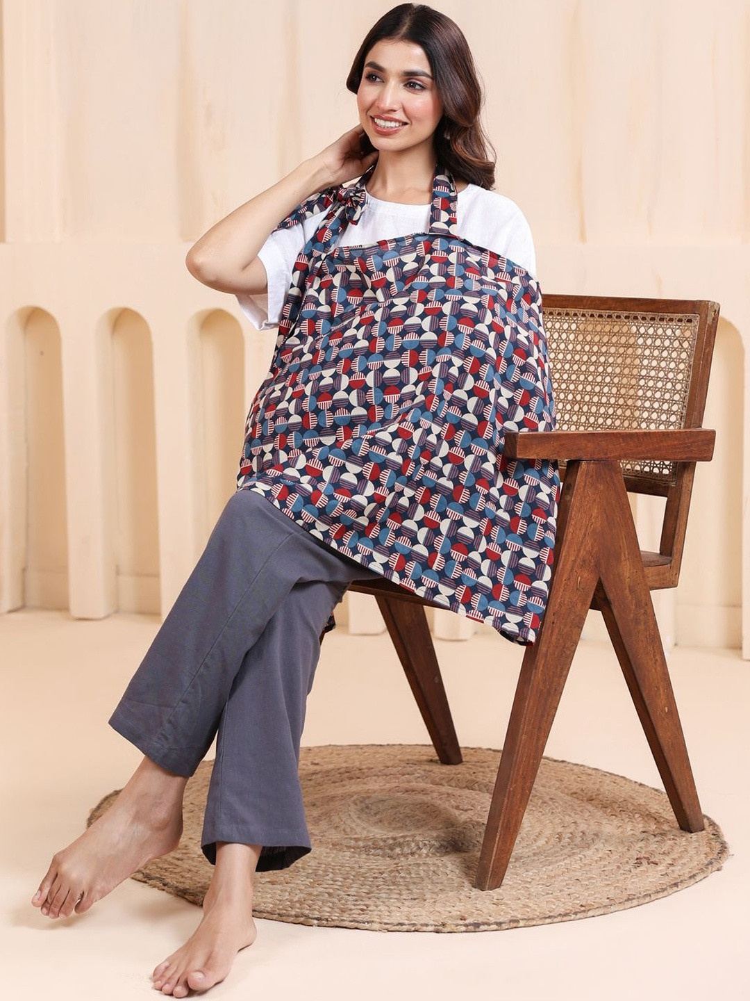 Ikk Kudi by Seerat Circles Printed Pure Cotton Breastfeeding Apron