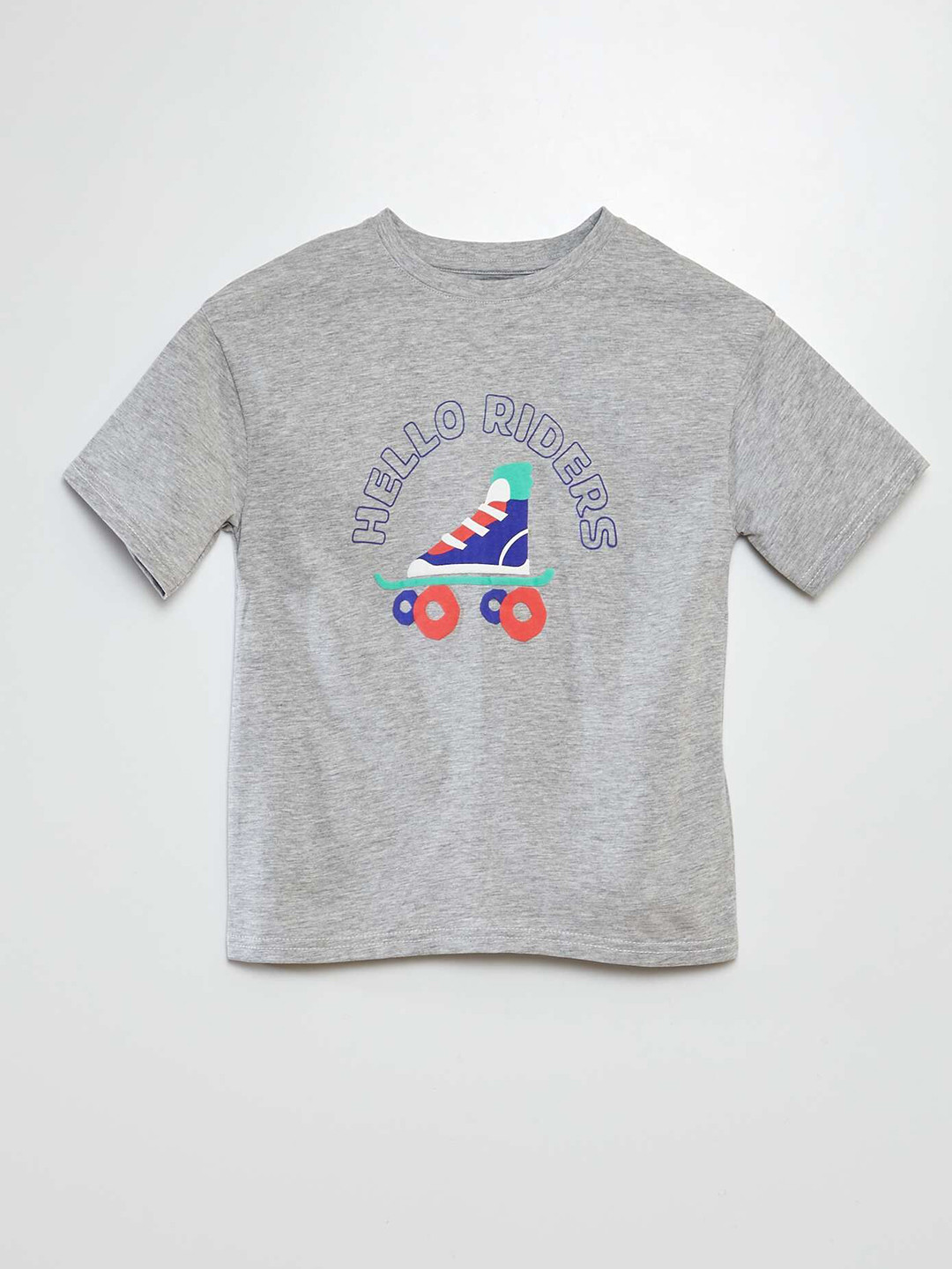 KIABI Boys Typography Printed Regular Fit Round Neck Cotton Tshirts