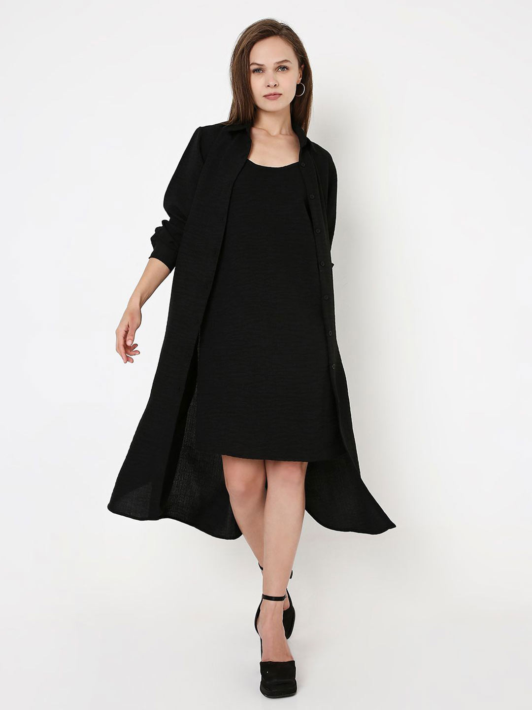 Blnk Shirt Midi Dress