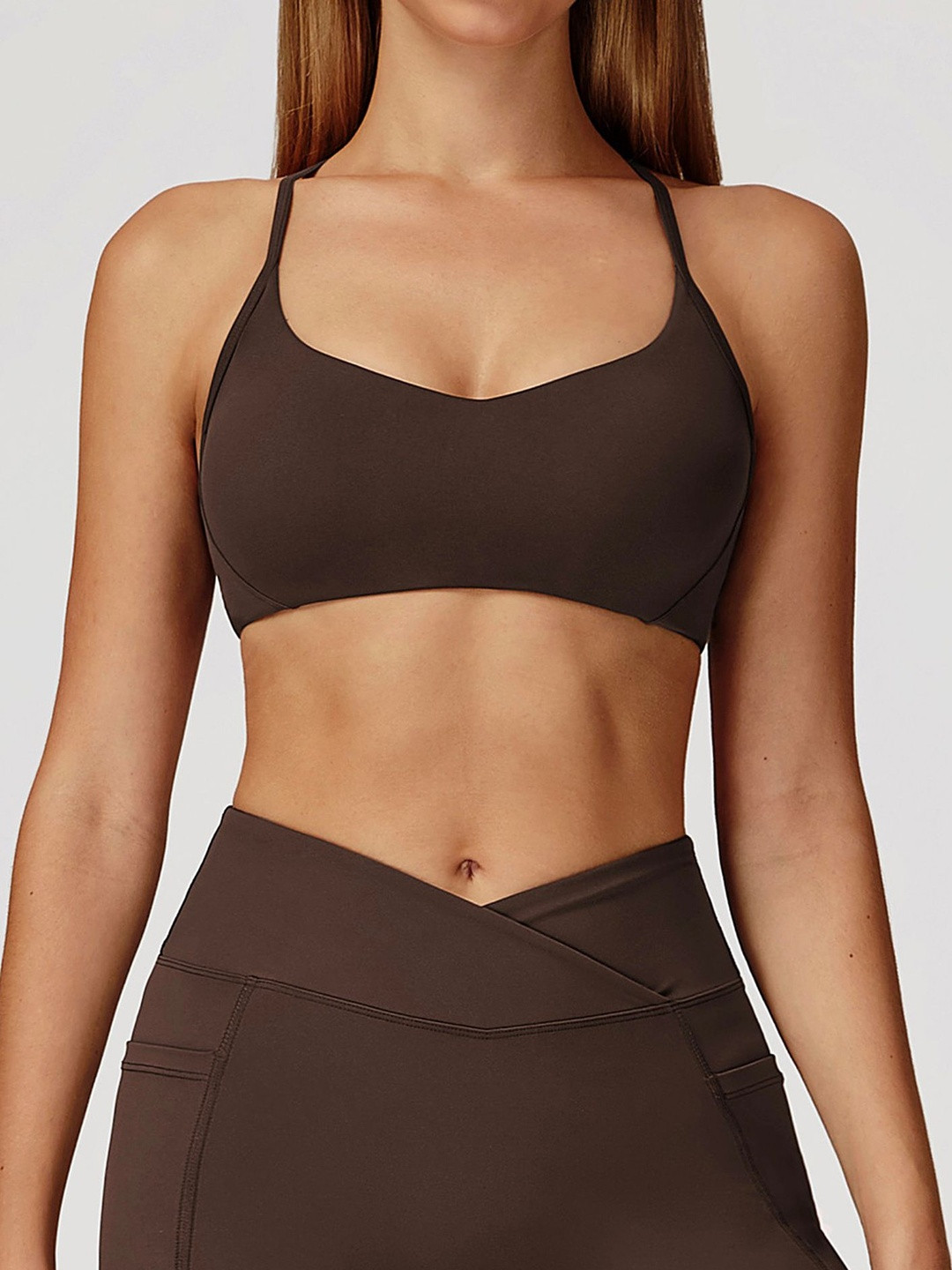LULU & SKY Women Racerback Strappy Sports Bra