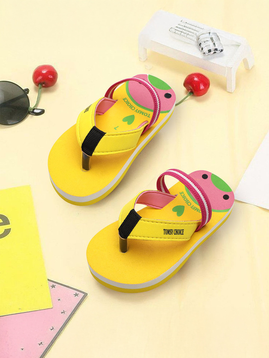 TOMSY CHOICE Unisex Kids Printed Thong Flip-Flops