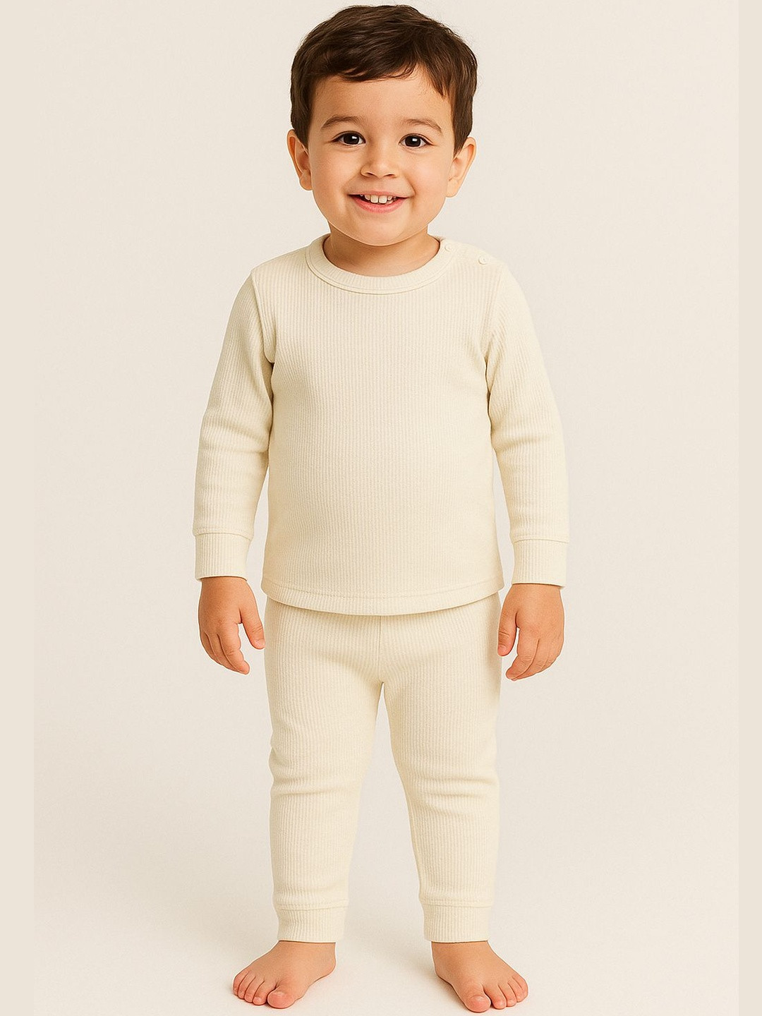 Sportking Boys Ribbed Sweatshirt With Bottoms Thermal Set