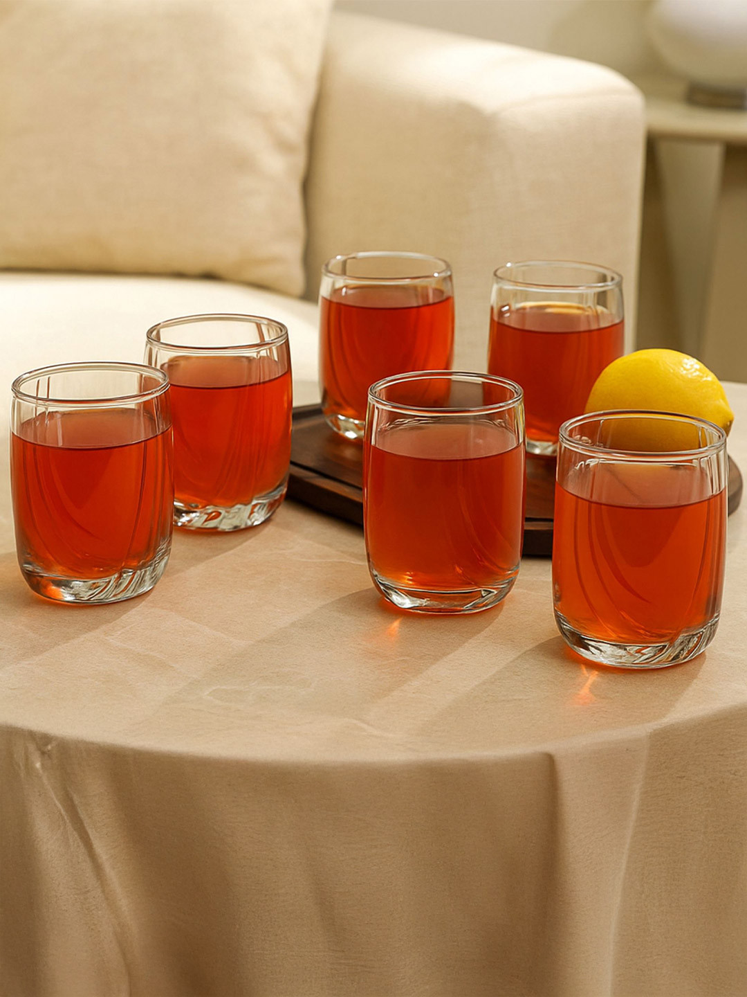 Uniglass  Uniglass Glory Set of 6 Transparent Dishwasher Safe Whiskey Glasses 300 ml