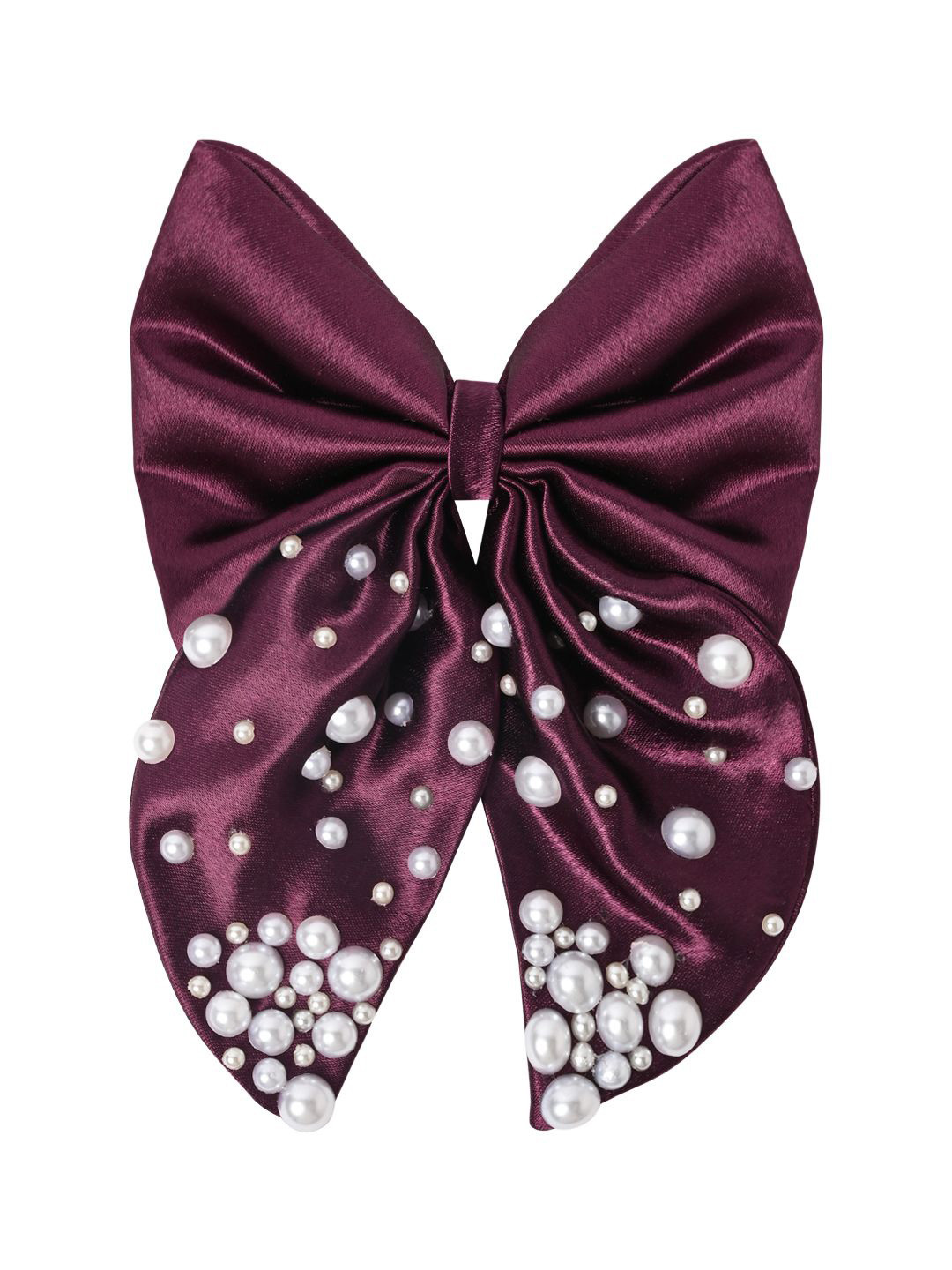 Aye Candy Girls Pearl Tail Bow on Alligator Hair Clip