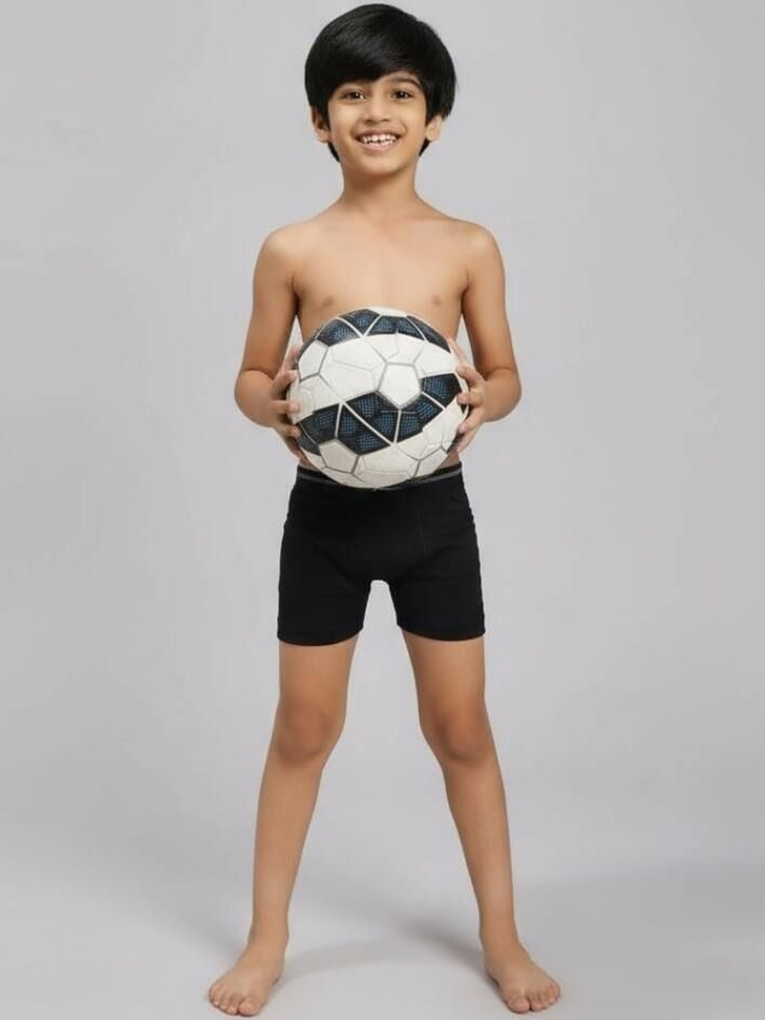 hashtag tanzeem Boys Pack Of 2 Cotton Mid-Rise Outer Elastic Trunks