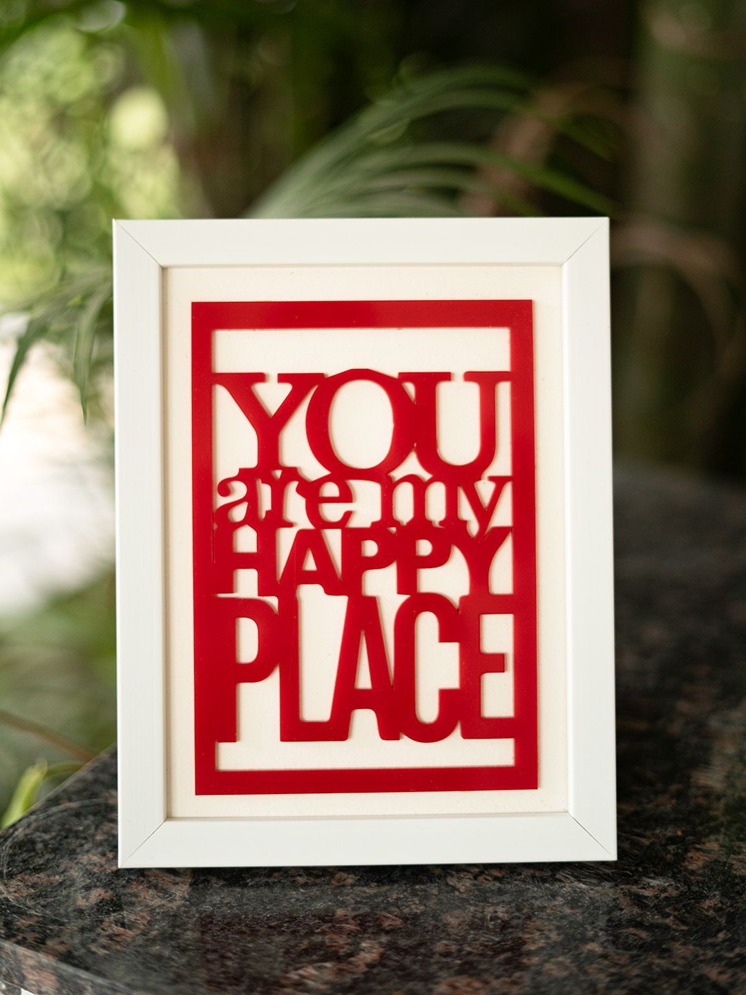 The Zappy Box Red & White Acrylic Wall Photo Frame