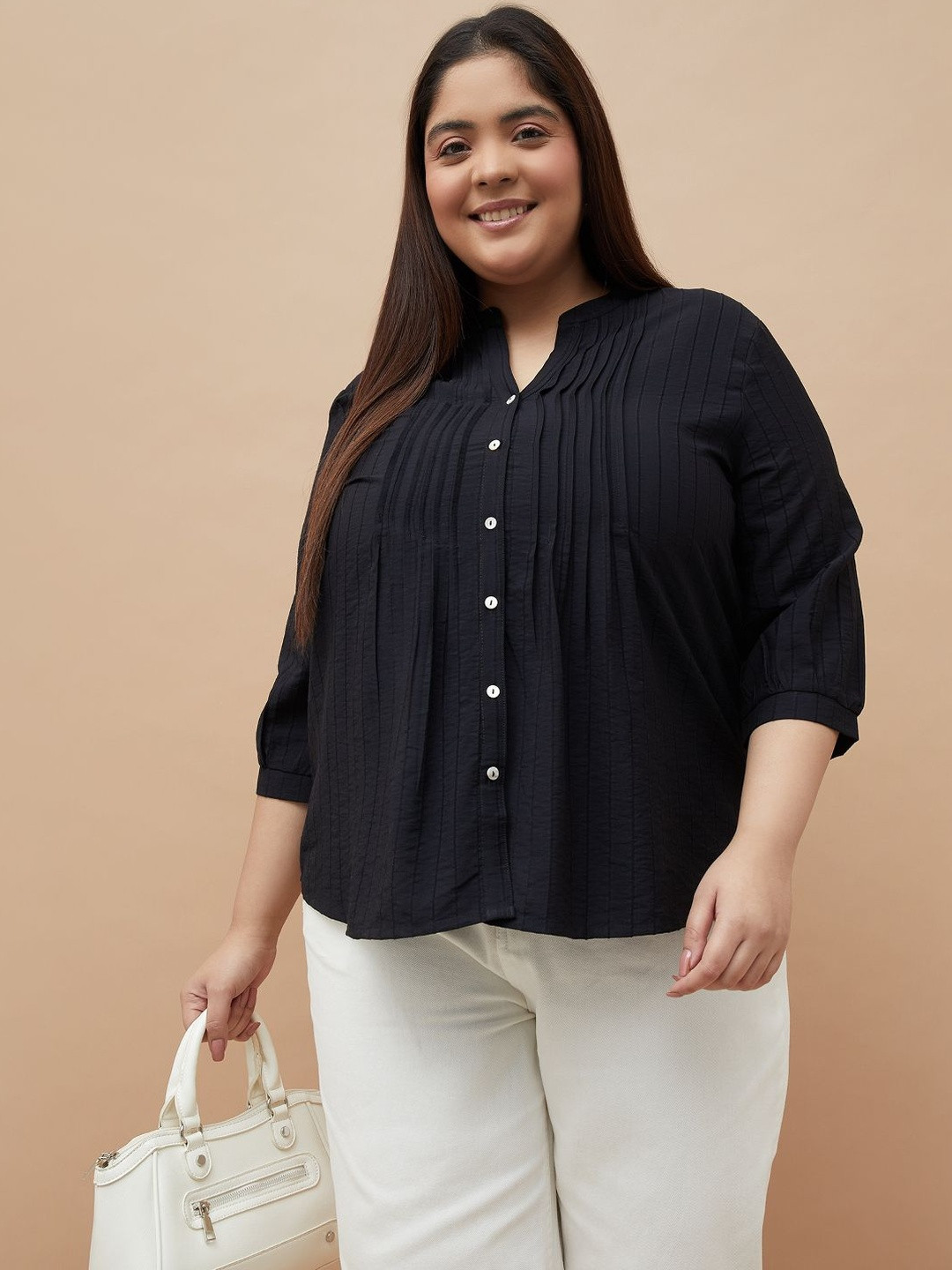 Nexus by Lifestyle Mandarin Collar Top