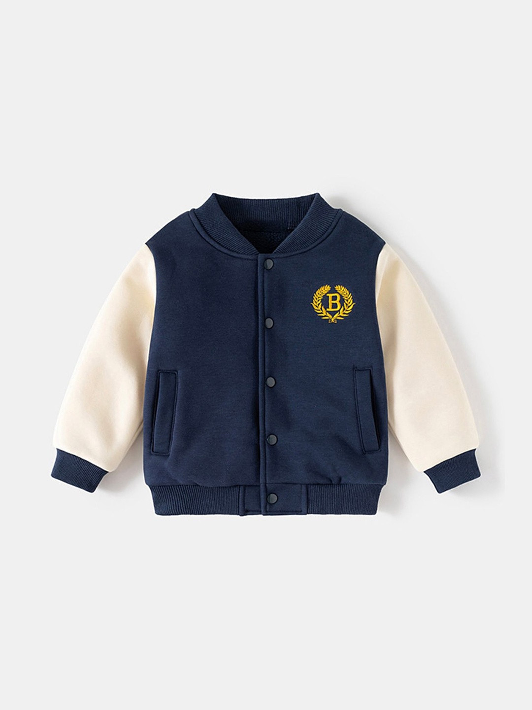 LULU & SKY Boys Bomber with Patchwork Jacket