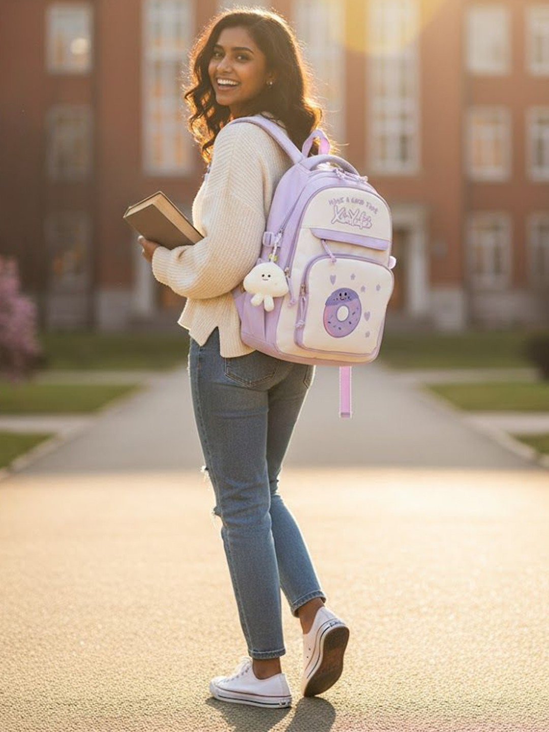 WALSON Colourblocked Water-Resistant Medium Laptop Backpack - 30 L