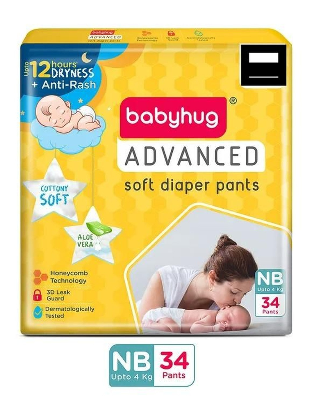 Babyhug Advanced Pants Style Diapers - 34 Pcs - NB