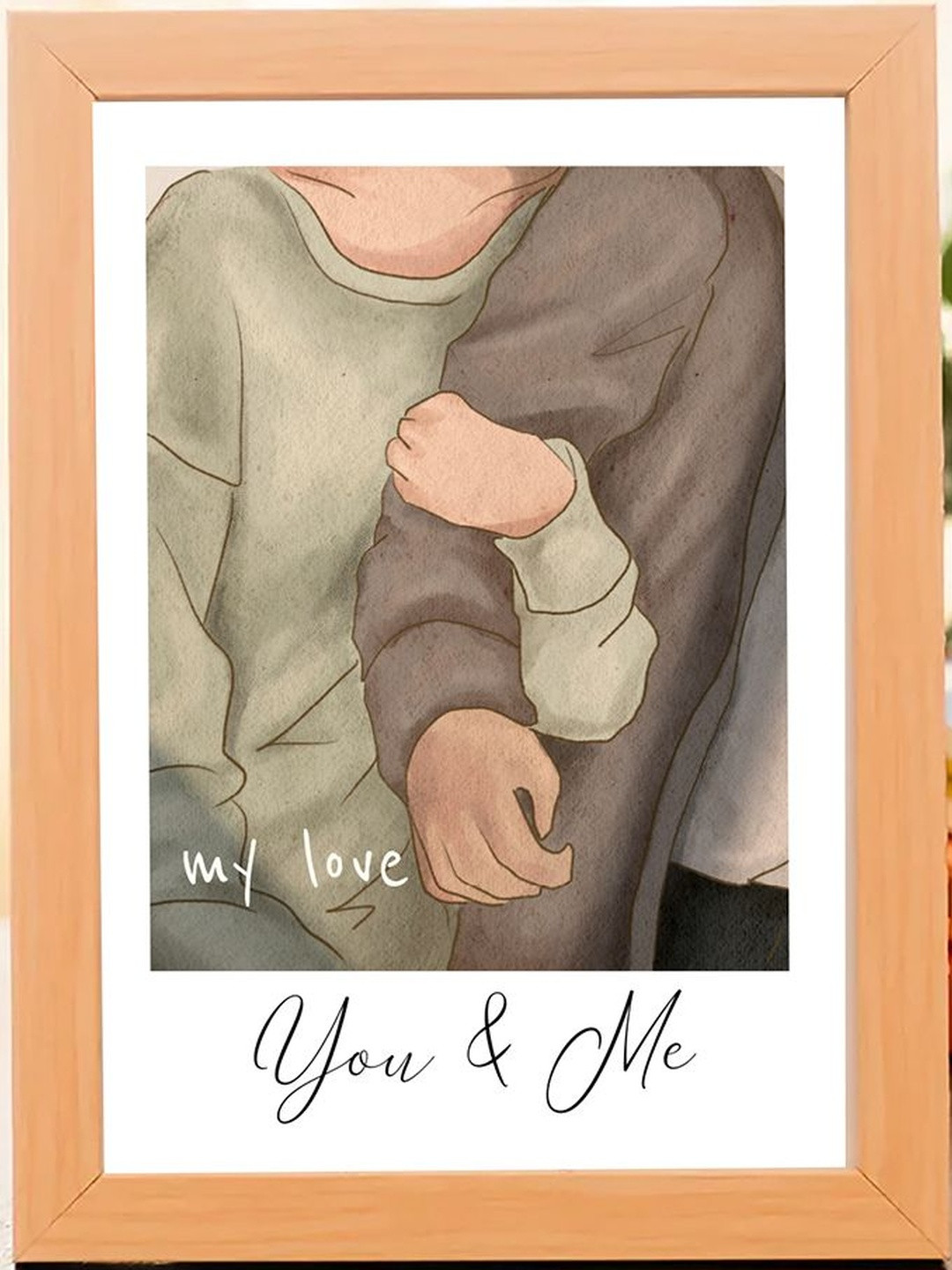 The Zappy Box Coffee Brown & White Wooden Wall Photo Frame