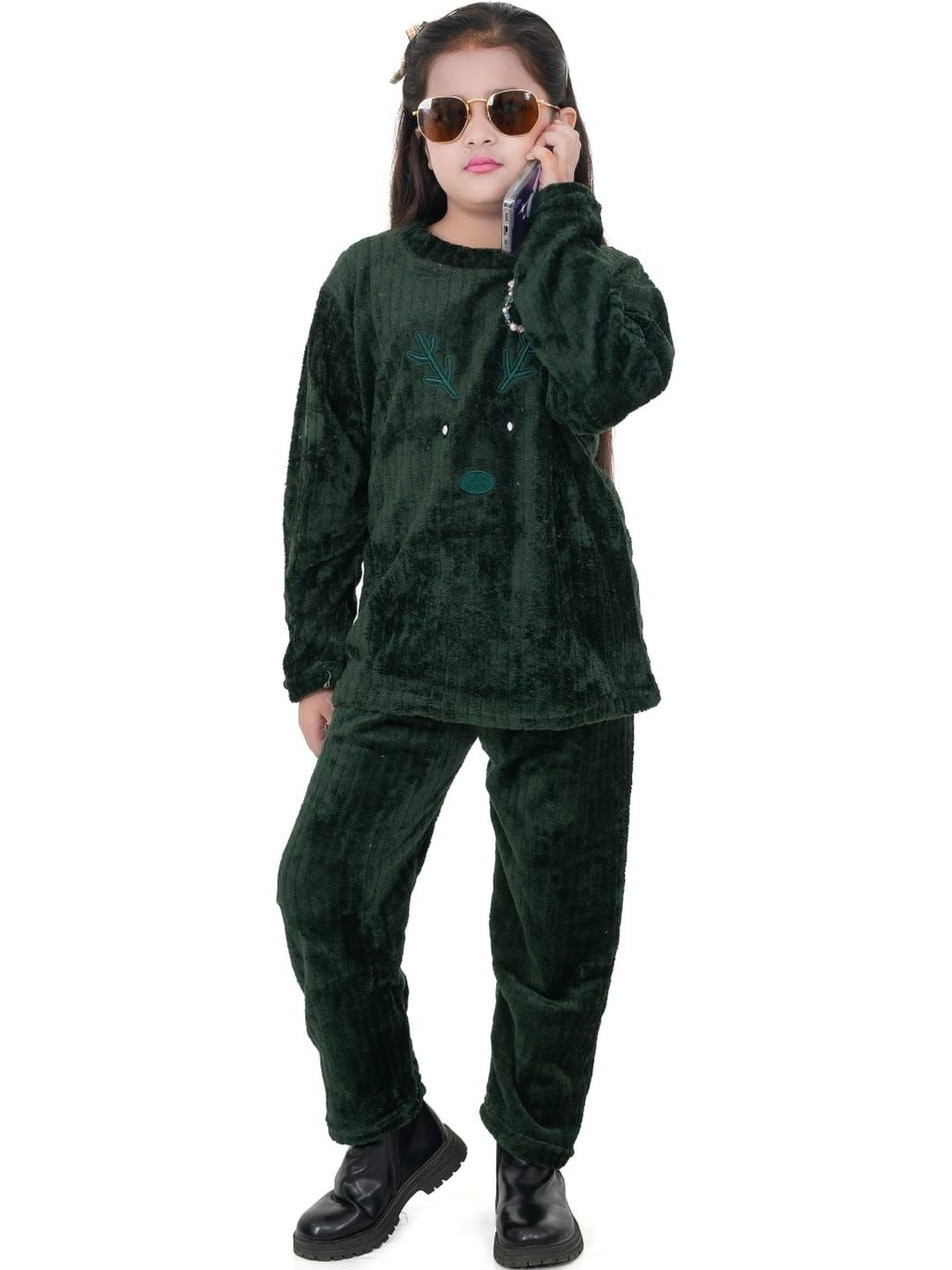 US TRENDZ Girls Printed Top with Trousers Night Suit