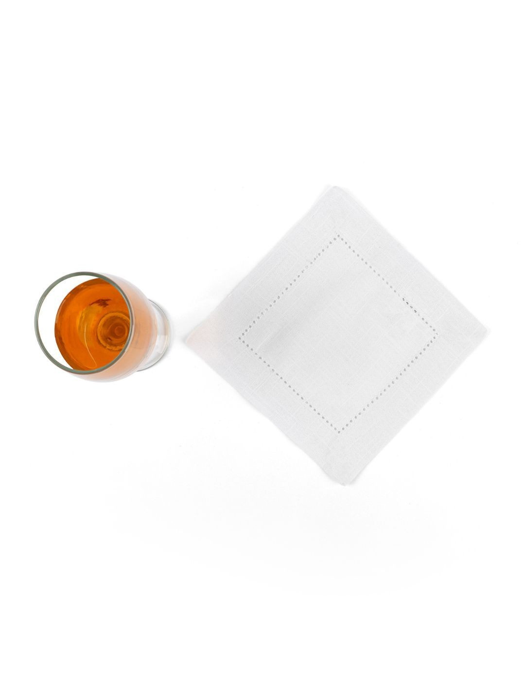 fingercraft 12 Pieces White Cotton Square Coasters