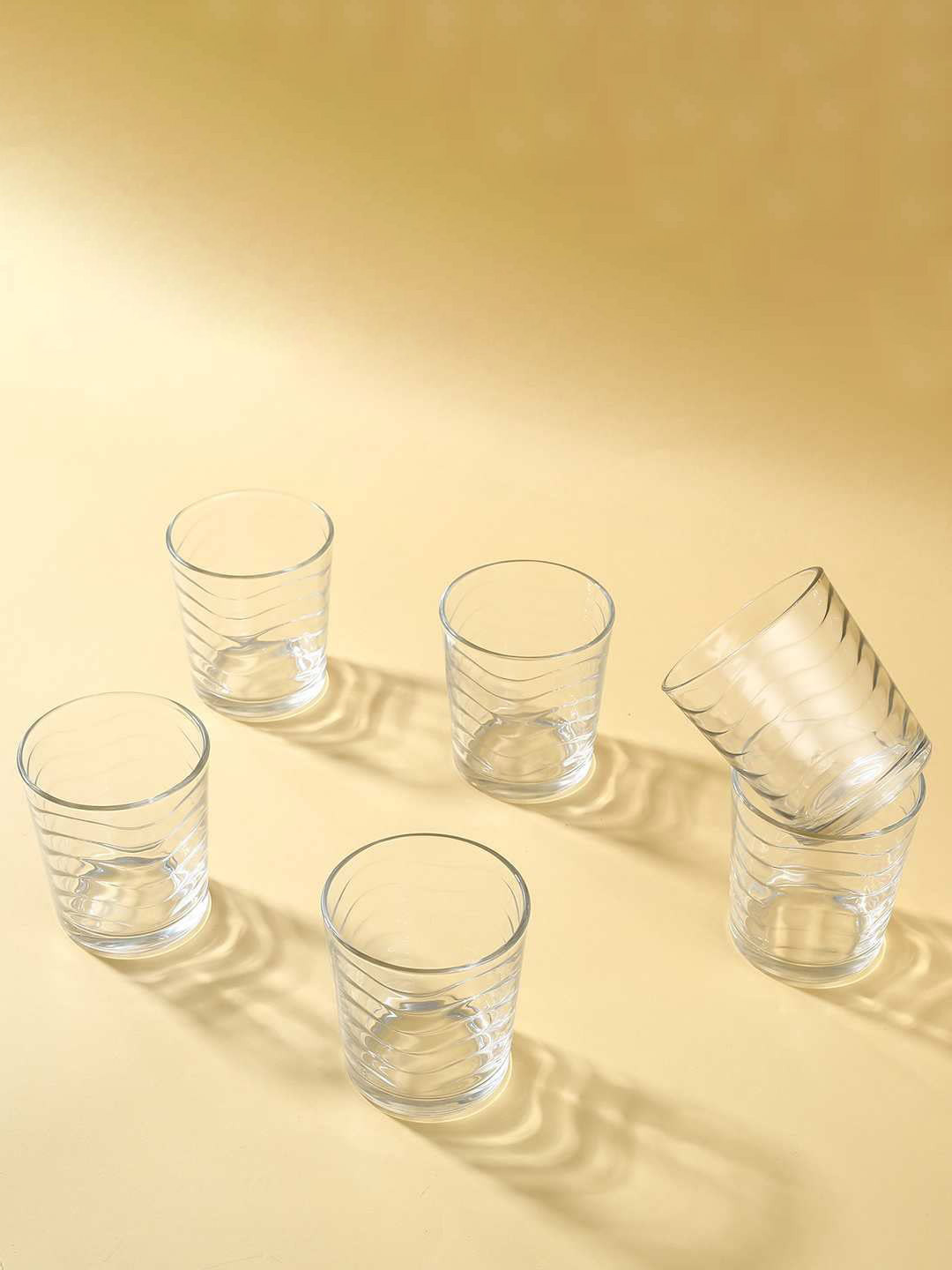 Uniglass K Kyma Whiskey Glass Lead Free 285ml Transparent Set of 6