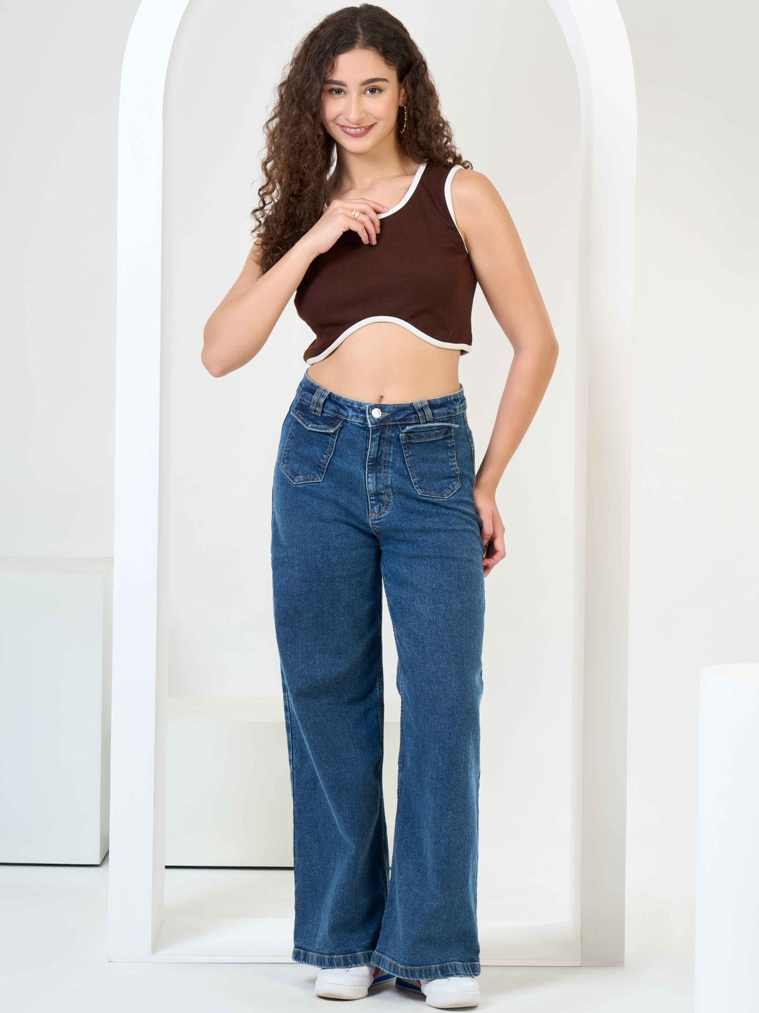 Urban Sundari Cotton Tank Crop Top