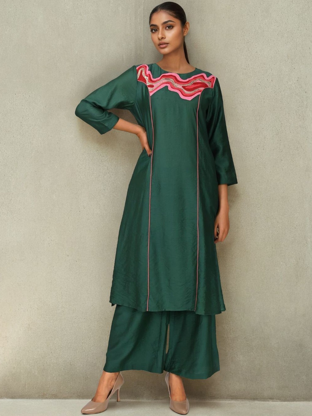 Shop Begum Printed Pure Cotton Tunic With Palazzo Co-Ords
