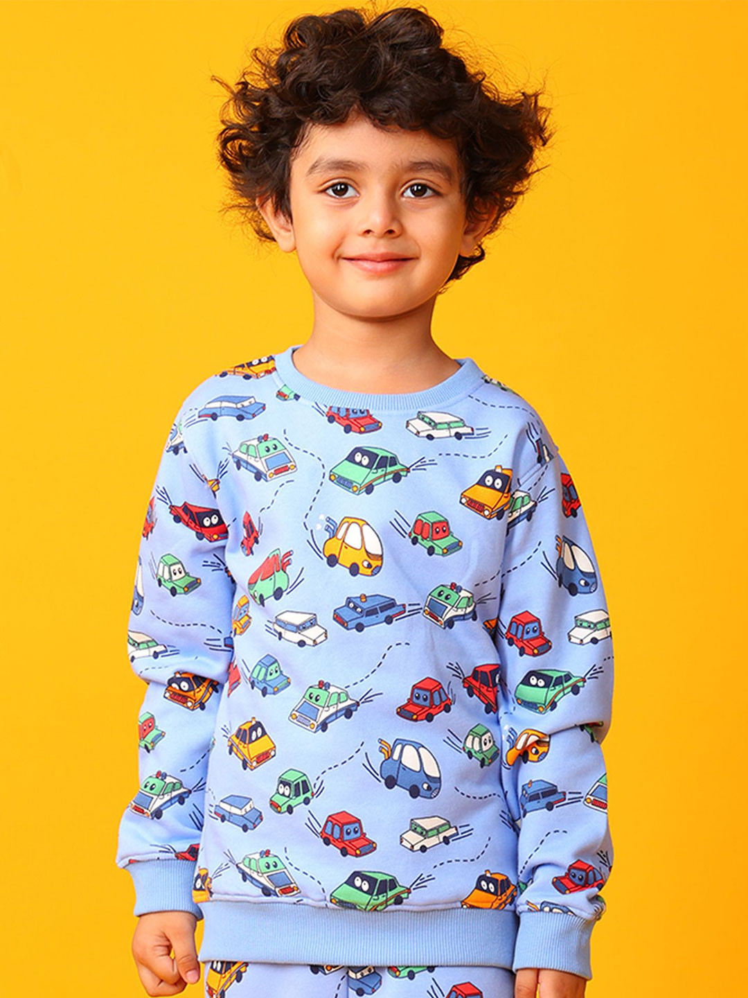 Anthrilo Boys Cars Sky Fleece Sweatshirt