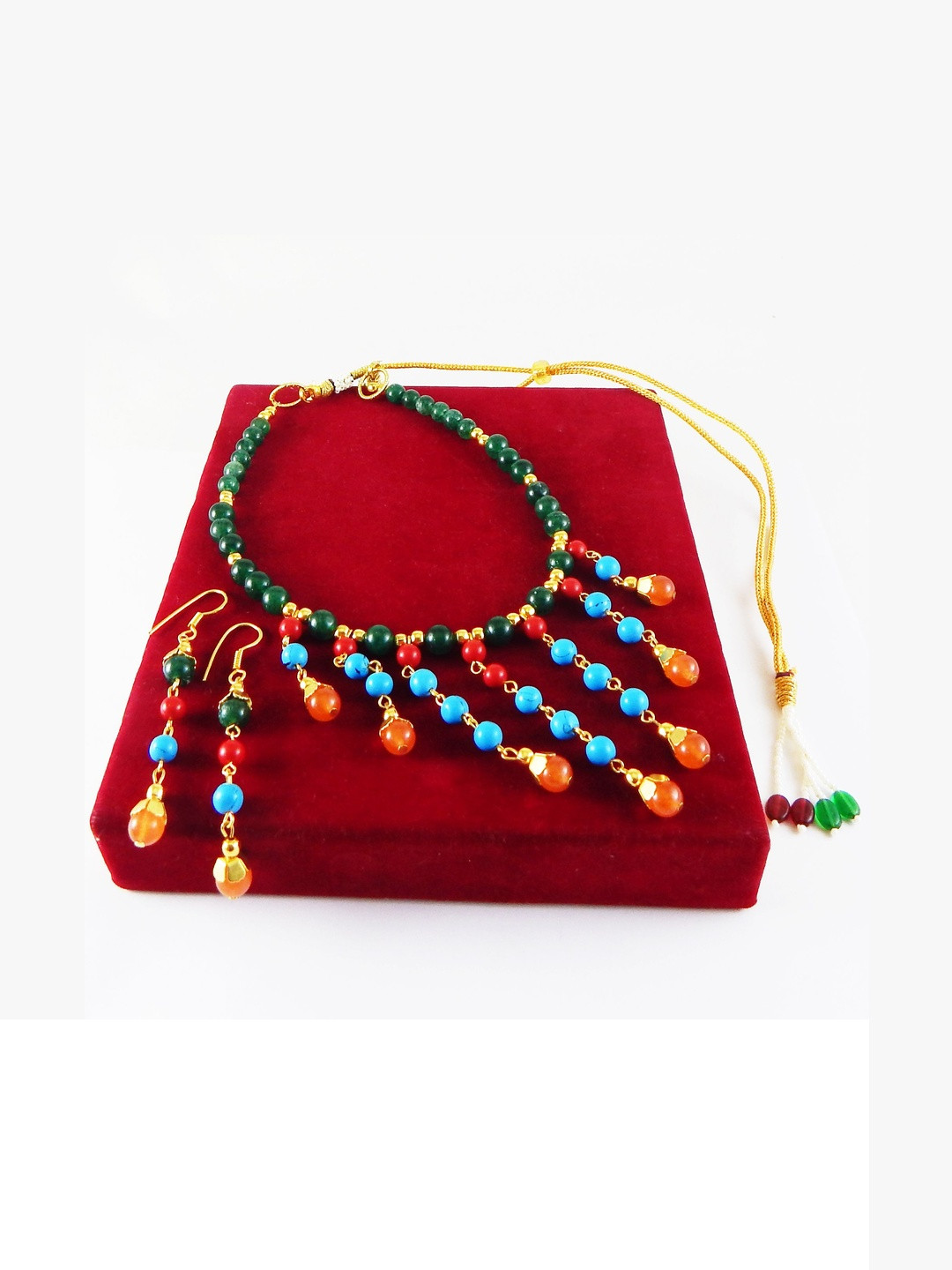 Jaya Vision Jewelry Gold-Plated Artificial Beaded Jewellery Set