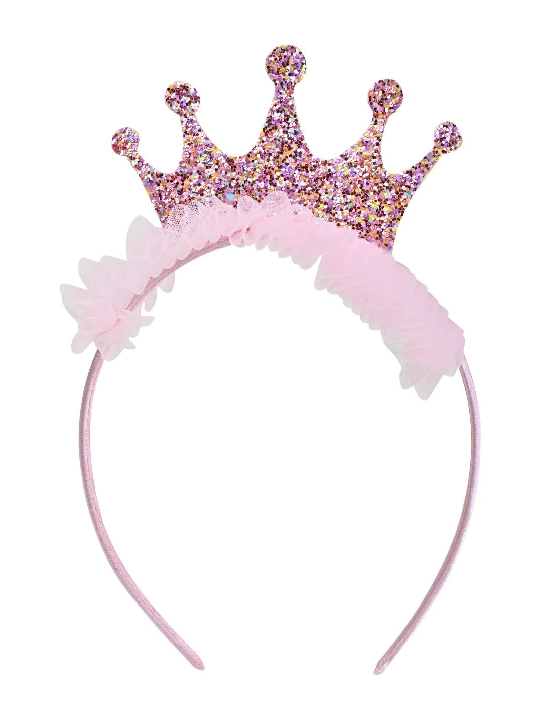 Aye Candy Girls Embellished Ruffle Crown Hairband