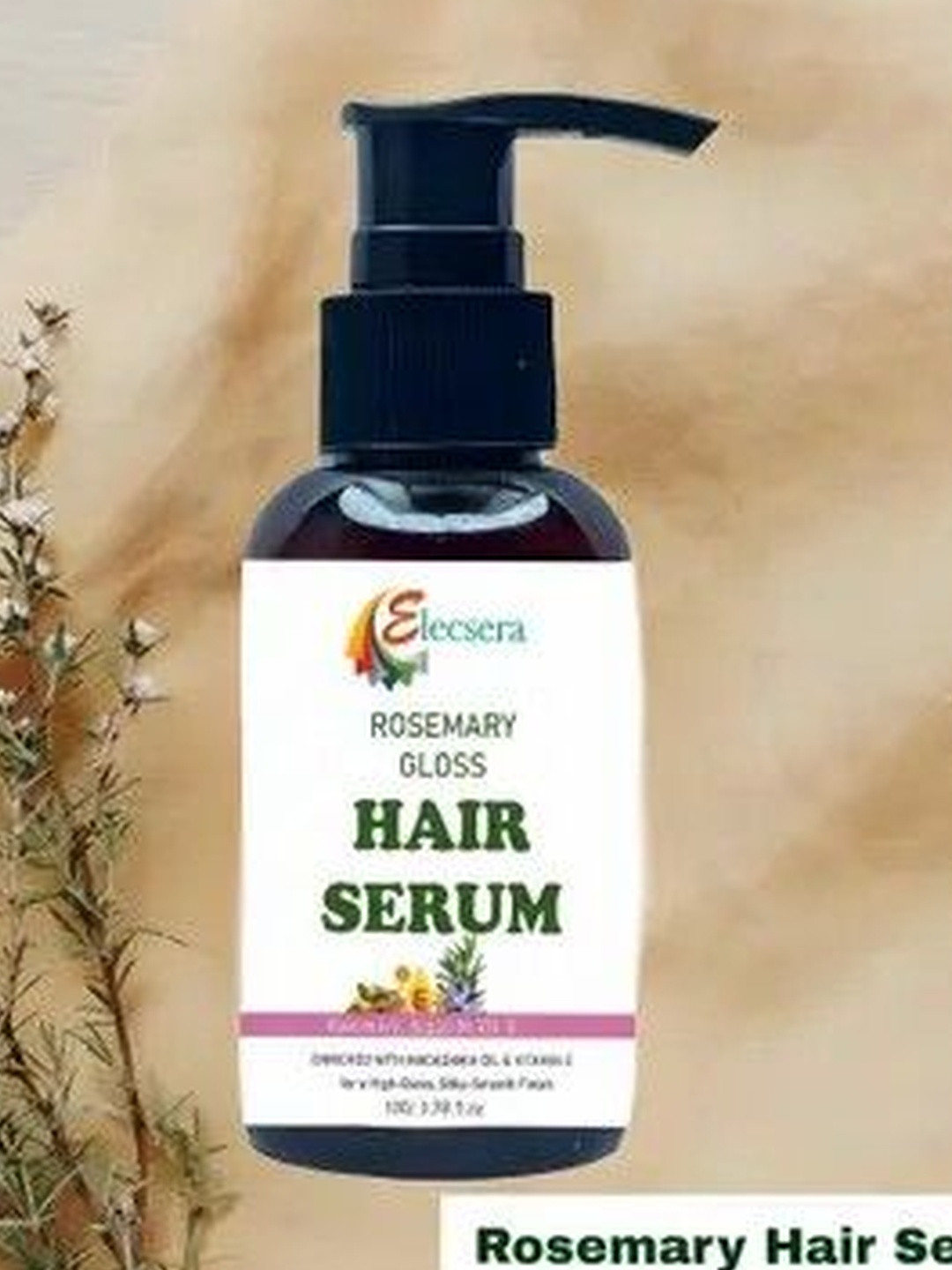 Elecsera Rosemary Gloss Frizz-Free Hair Serum For Hair Fall - 100 ml