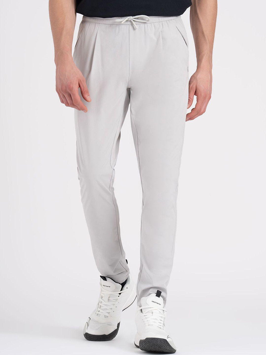 Red Tape Men Solid Straight Fit Activewear Stretchable Track Pants
