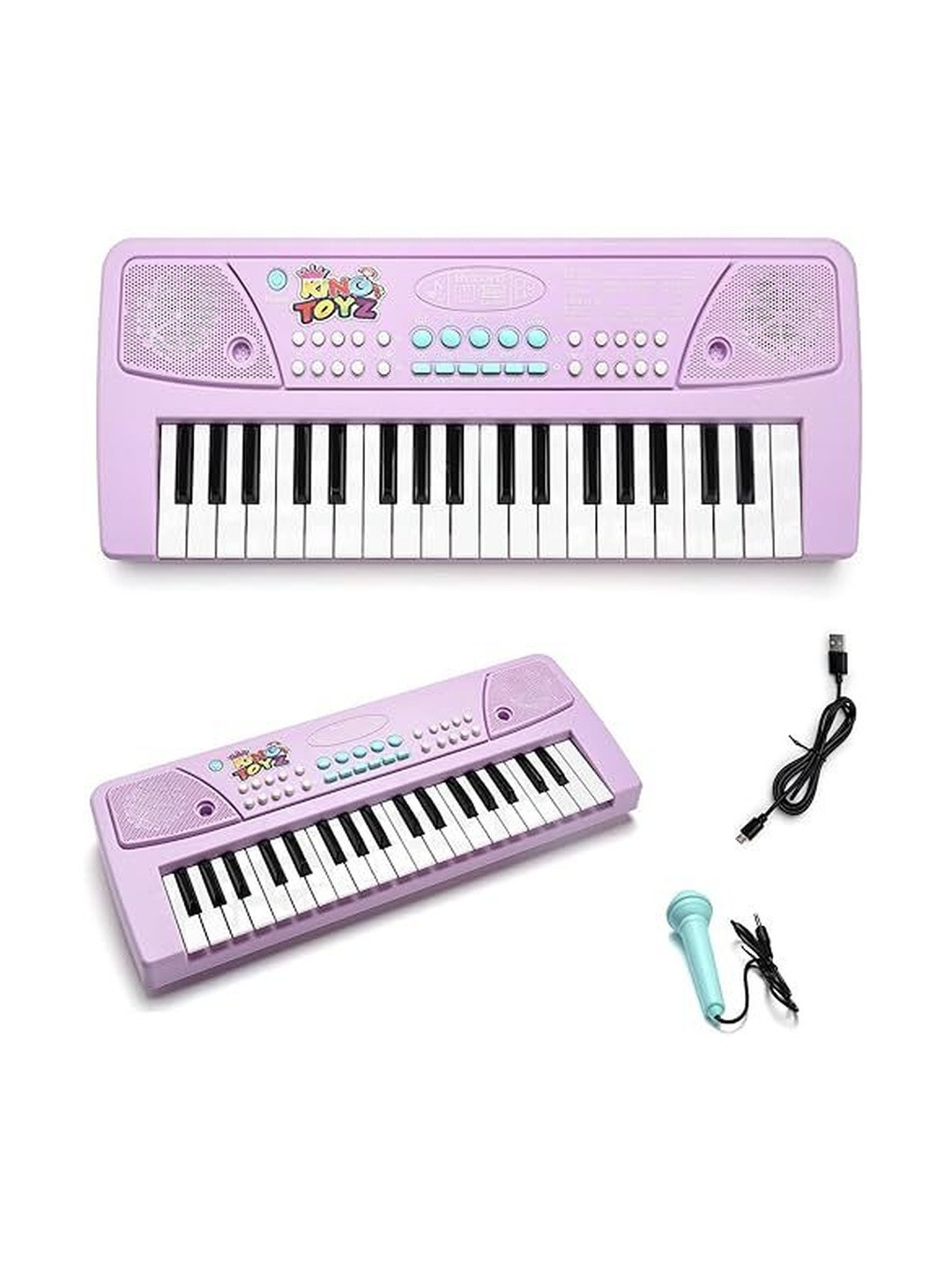 KING TOYZ Kids Piano Mic 37 Keys, 8 Rhythms, 8 Tones & 6 Demo Songs Electronic Musical Toy