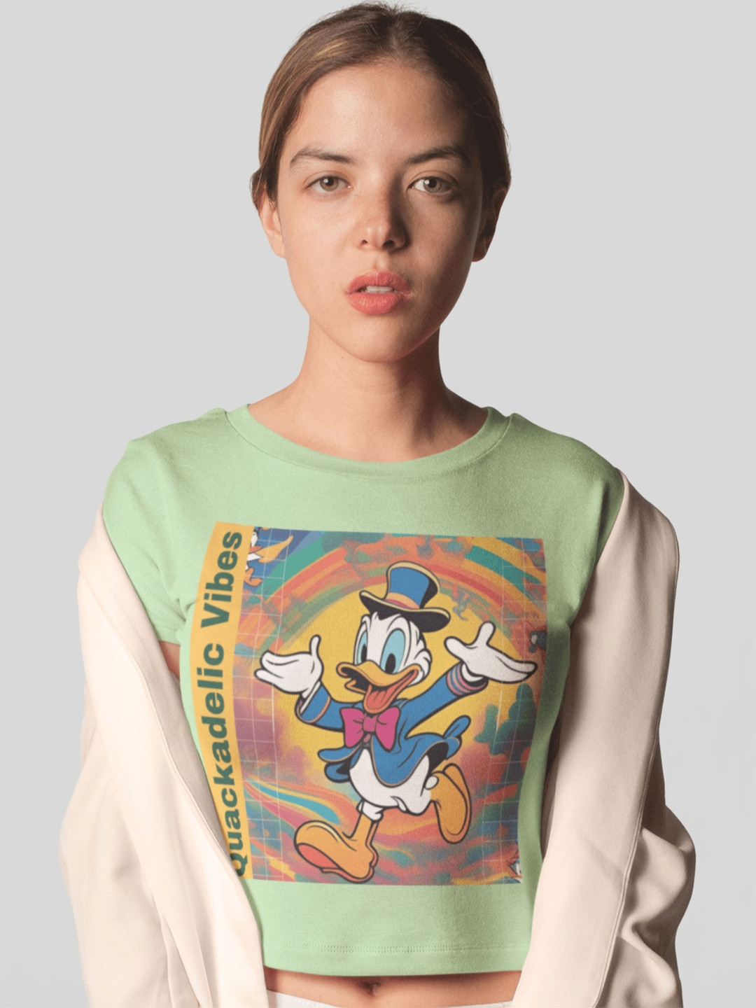 Tee Fusion Women Donald Duck Printed Slim Fit T-shirt