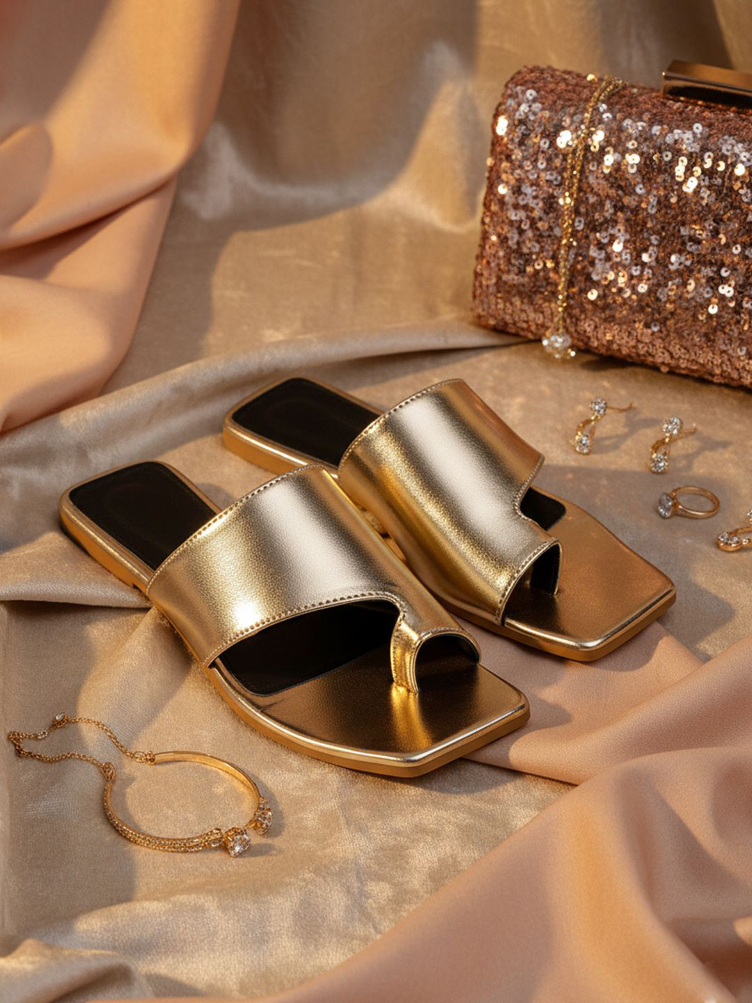 Longwalk Women Slip-On Metallic One Toe Flats