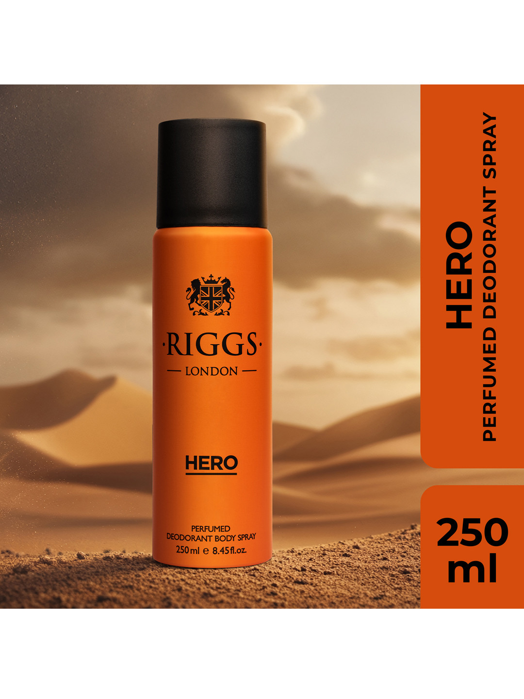 RIGGS LONDON Men Hero Perfumed Deodorant Body Spray - 250 ml