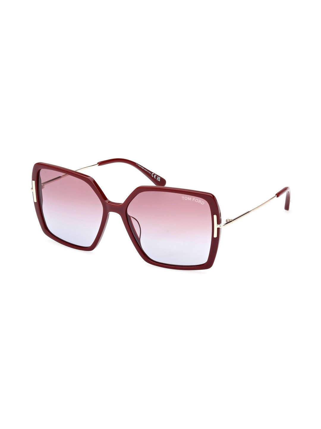 Tom Ford Women Red Lens & Red Oversized Sunglasses with
