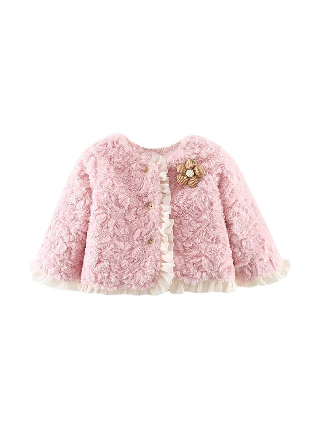 StyleCast x Revolte Girls Self Designed Round Neck Shawl Collar Princess Coats