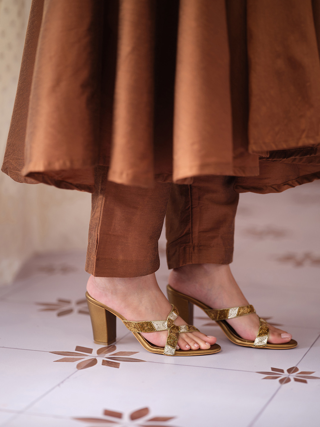 ERIDANI Kimaya Embellished Heels