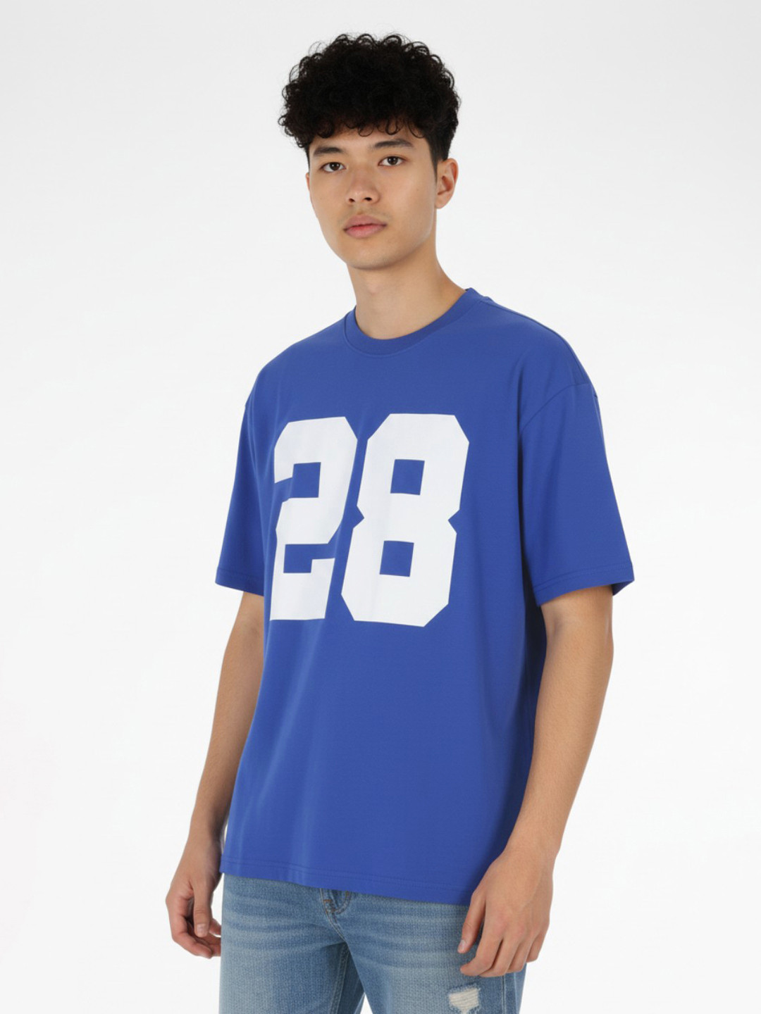 Varsity Graphic Printed Round Neck Regular Fit T-Shirt