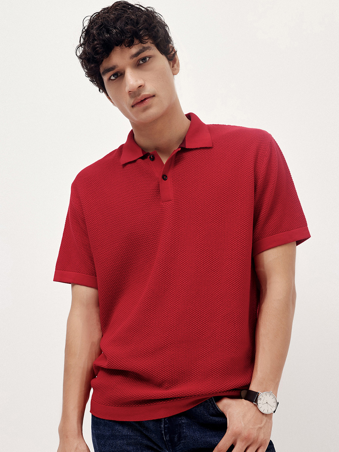 Andamen Men Casual Structured Cotton Regular Fit Polo