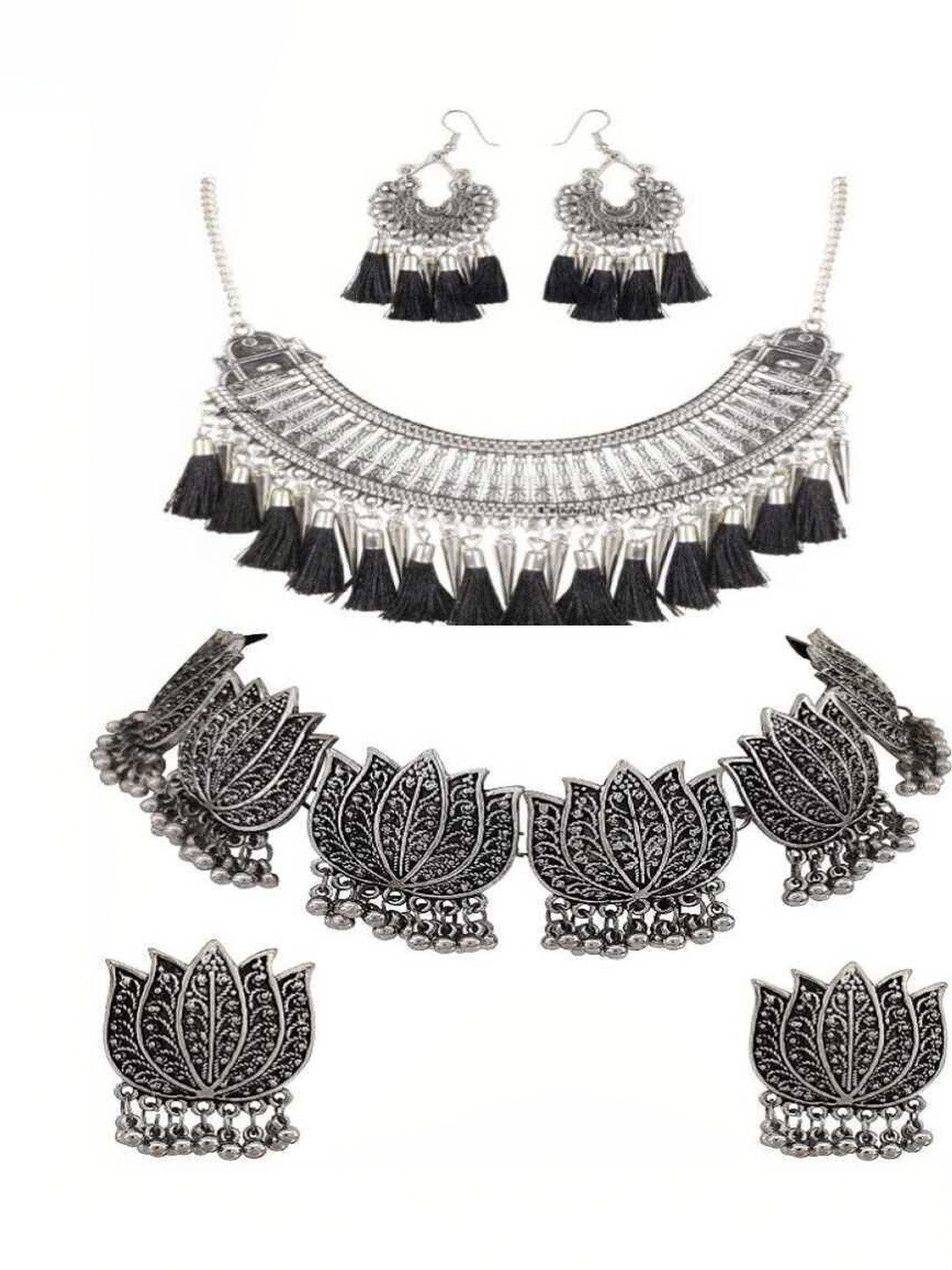 VRAJ CREATION 2Pc Slver-Plated Jewellery Set