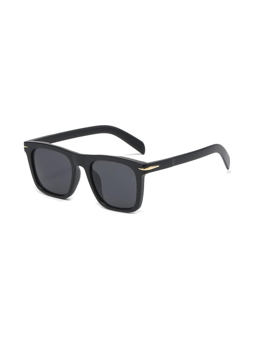 MARSH-X Unisex Black Lens & Black Wayfarer Sunglasses with